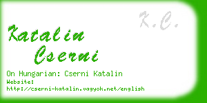 katalin cserni business card